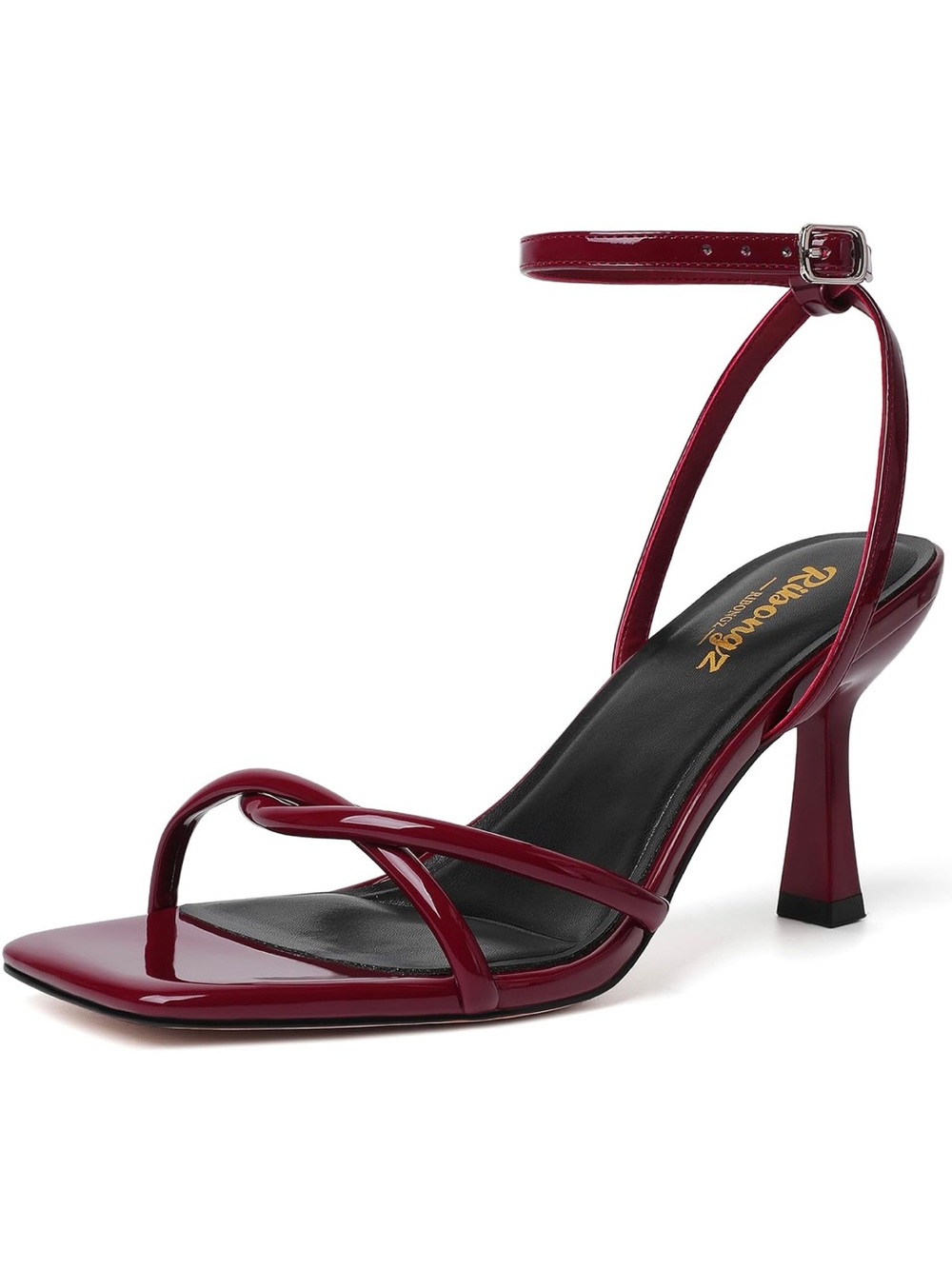 RIBONGZ Heeled Sandals Burgundy